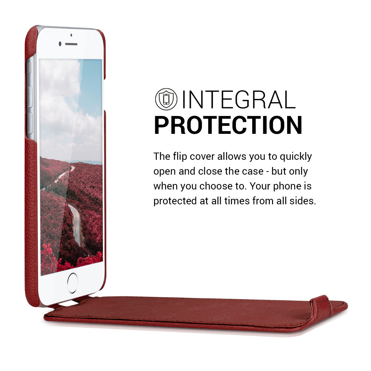 kalibri Flip Case Ultra Slim compatible with Apple iPhone SE (2022) / iPhone SE (2020) / iPhone 8 / iPhone 7