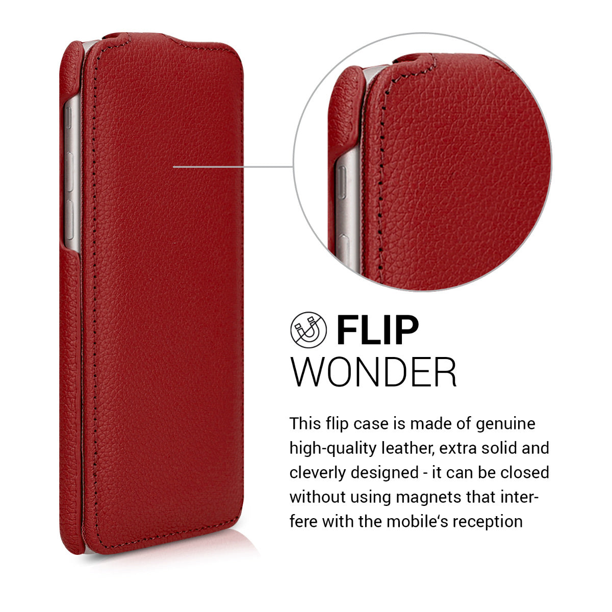 kalibri Flip Case Ultra Slim compatible with Apple iPhone SE (2022) / iPhone SE (2020) / iPhone 8 / iPhone 7
