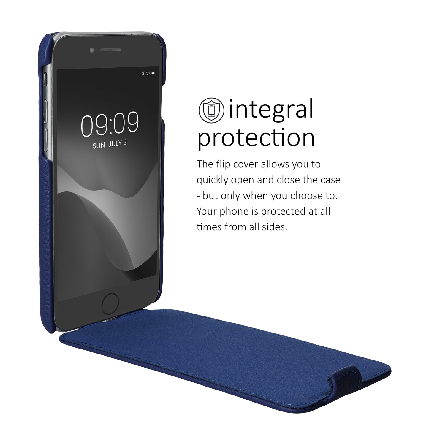 kalibri Flip Case Ultra Slim compatible with Apple iPhone SE (2022) / iPhone SE (2020) / iPhone 8 / iPhone 7