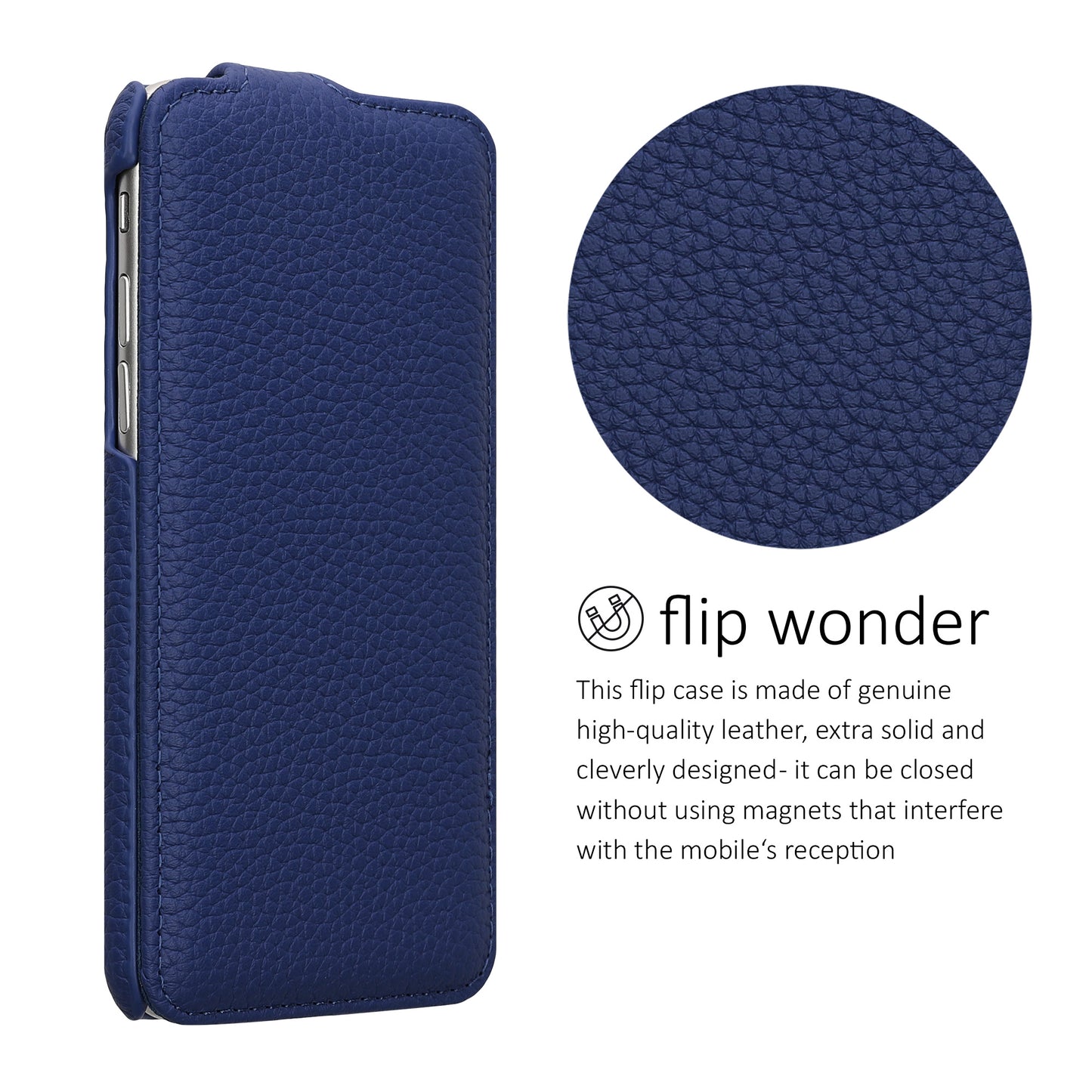 kalibri Flip Case Ultra Slim compatible with Apple iPhone SE (2022) / iPhone SE (2020) / iPhone 8 / iPhone 7