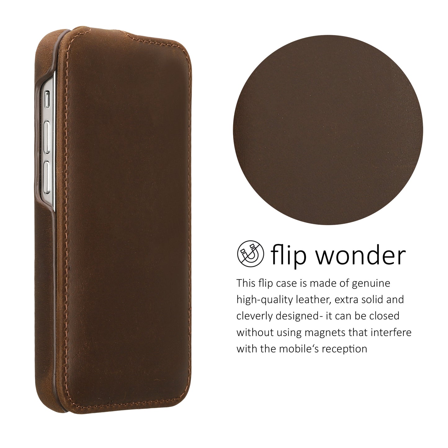 kalibri Flip Case Ultra Slim compatible with Apple iPhone 13 mini