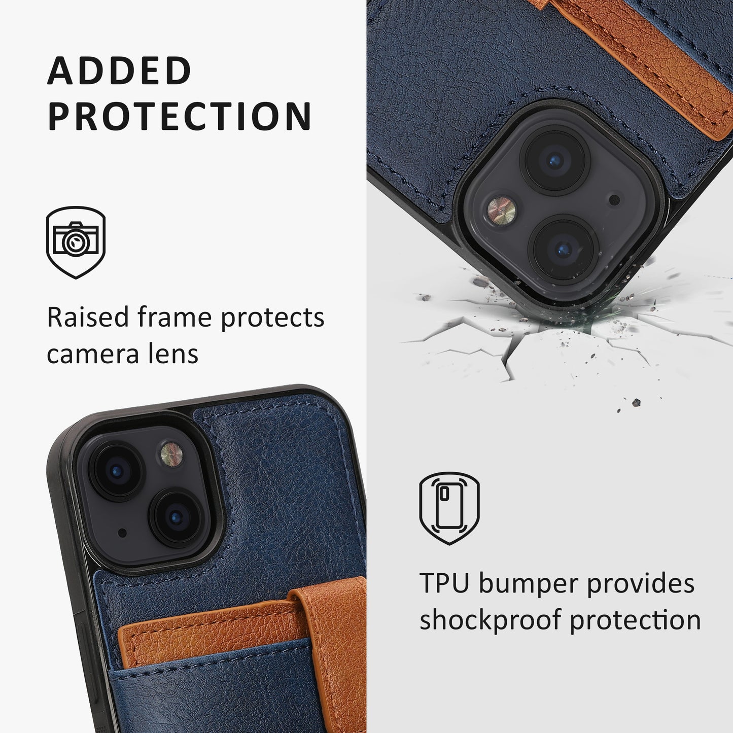 kalibri Case Compatible with Apple iPhone 13 / iPhone 14 - Phone Case Cover - Detachable Card Slot