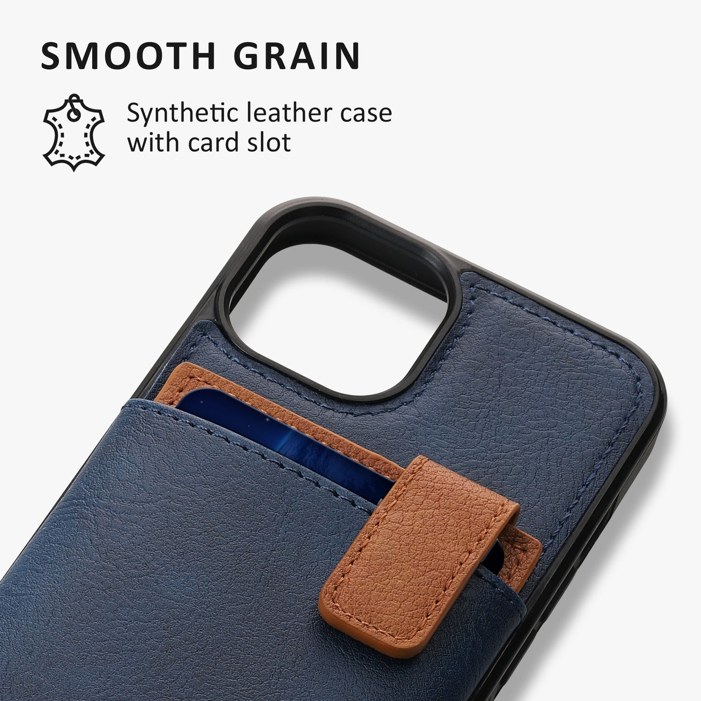 kalibri Case Compatible with Apple iPhone 13 / iPhone 14 - Phone Case Cover - Detachable Card Slot