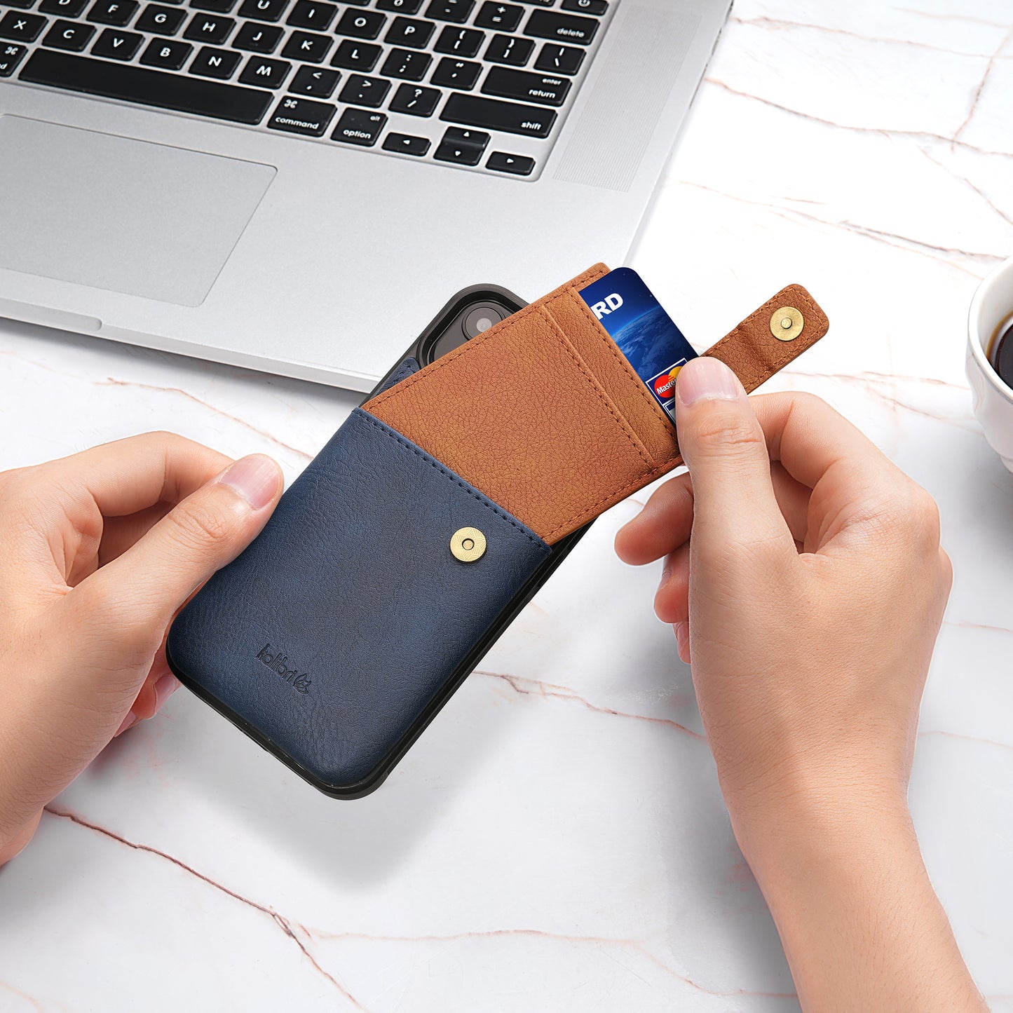 kalibri Case Compatible with Apple iPhone 13 / iPhone 14 - Phone Case Cover - Detachable Card Slot