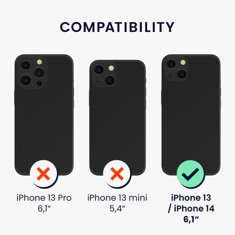 kalibri Case Compatible with Apple iPhone 13 / iPhone 14 - Phone Case Cover - Detachable Card Slot