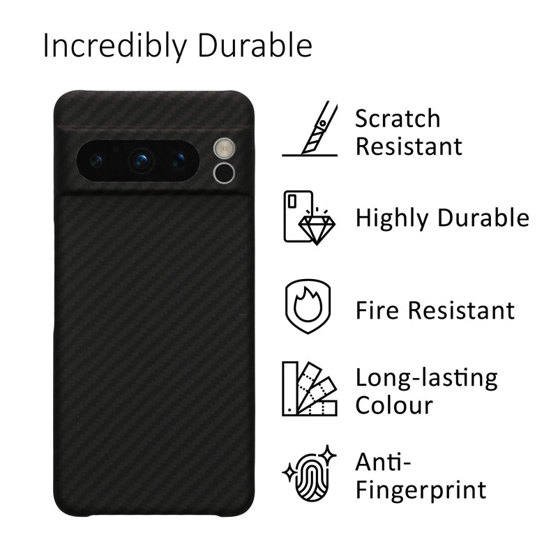 Google Pixel 8 Pro Phone Case Aramid Carbon Look