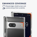 kalibri Case Compatible with Google Pixel 7 - Glitter Cover - Acrylic TPU Protective Case - Phone Cover in Silver