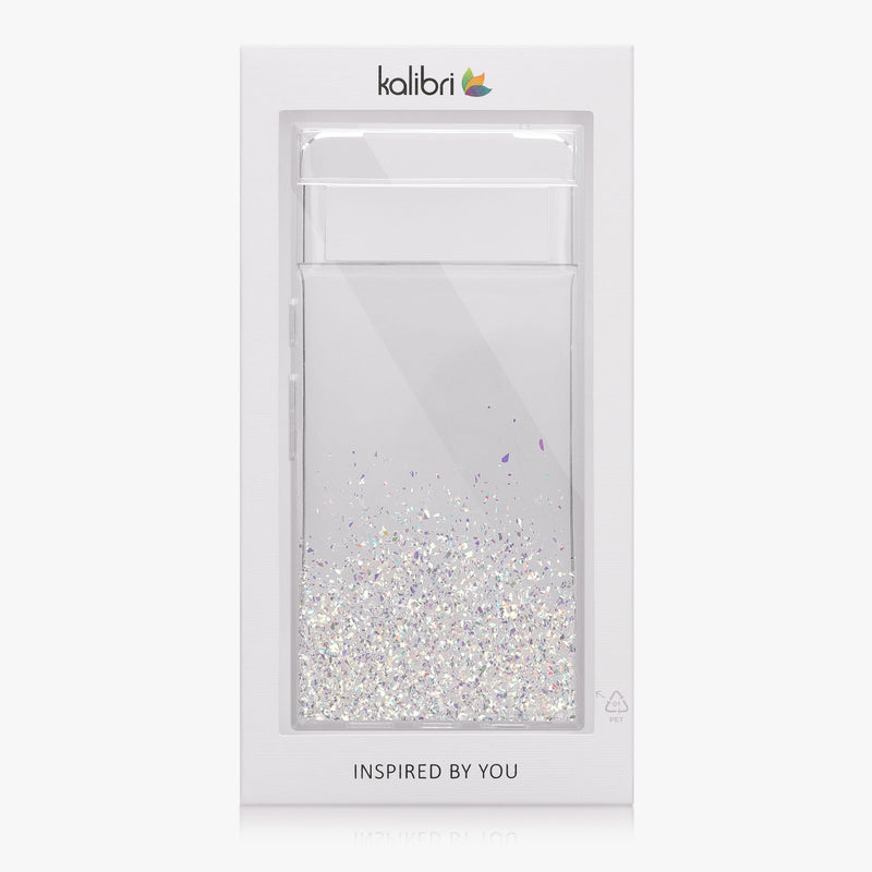 kalibri Case Compatible with Google Pixel 7 - Glitter Cover - Acrylic TPU Protective Case - Phone Cover in Silver