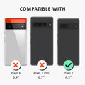 kalibri Case Compatible with Google Pixel 7 - Glitter Cover - Acrylic TPU Protective Case - Phone Cover in Silver