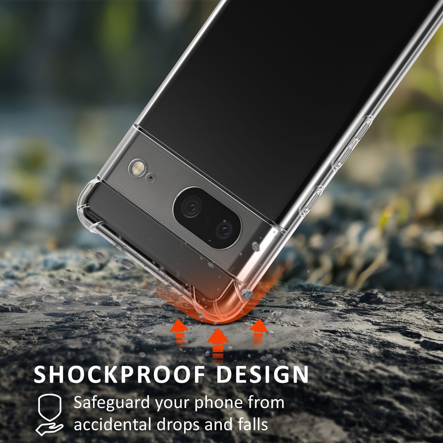 kalibri Case compatible with Google Pixel 7 Case - Phone Cover with Glass Screen Protector - Protective Phone Case