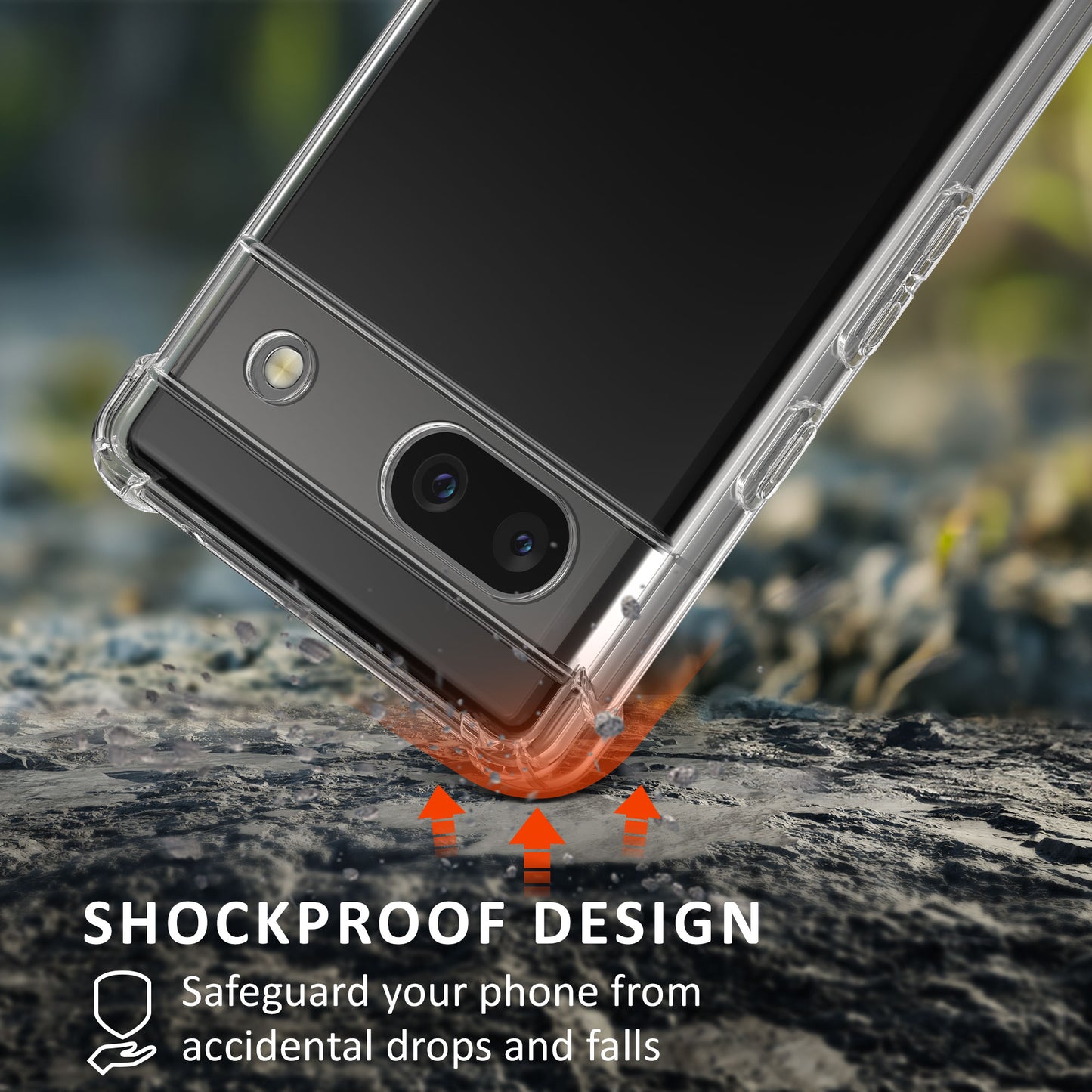 kalibri Case compatible with Google Pixel 7a - Phone Cover with 2x Glass Screen Protector - Phone Case
