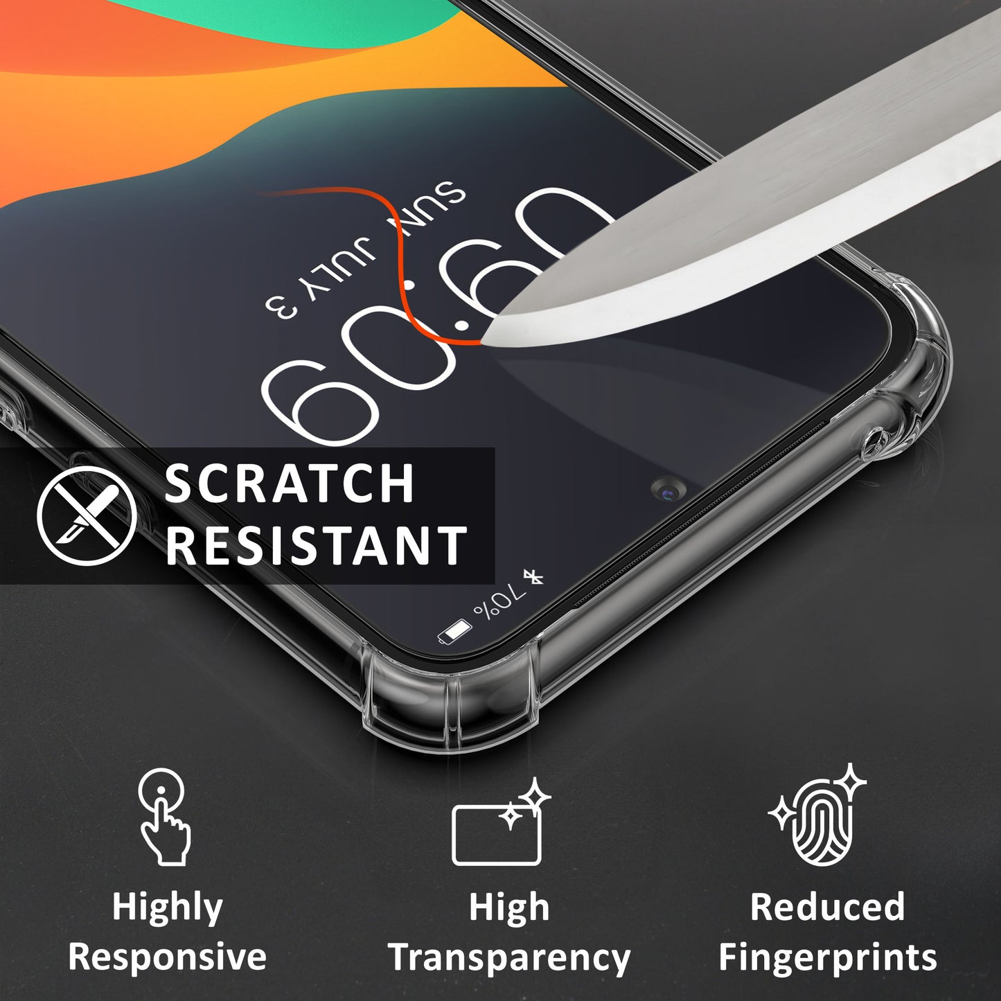 kalibri Case compatible with Google Pixel 8a - Phone Case with 2x Glass Screen Protector - Cover Phone Case