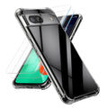 kalibri Case compatible with Google Pixel 8a - Phone Case with 2x Glass Screen Protector - Cover Phone Case