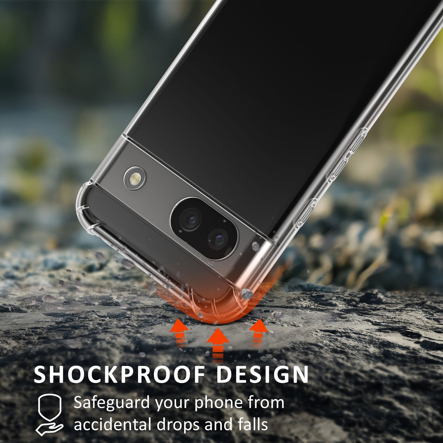 kalibri Case compatible with Google Pixel 8a - Phone Case with 2x Glass Screen Protector - Cover Phone Case