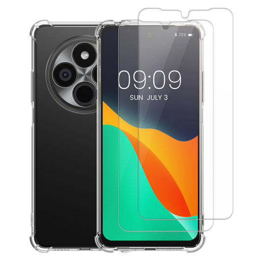 kalibri Case Compatible with Xiaomi Redmi 14C / Poco C75 - Phone Cover with 2x Glass Screen Protector