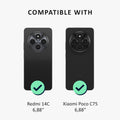 kalibri Case Compatible with Xiaomi Redmi 14C / Poco C75 - Phone Cover with 2x Glass Screen Protector