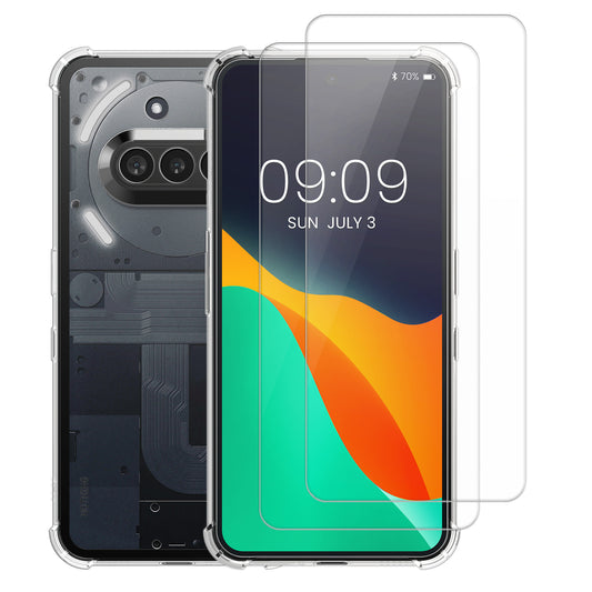 kalibri Case Compatible with Nothing Phone 3a - Phone Cover with 2x Glass Screen Protectors