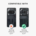 kalibri Case compatible with Nothing Phone 3a Pro - Phone Cover with 2x Glass Screen Protector - Phone Case
