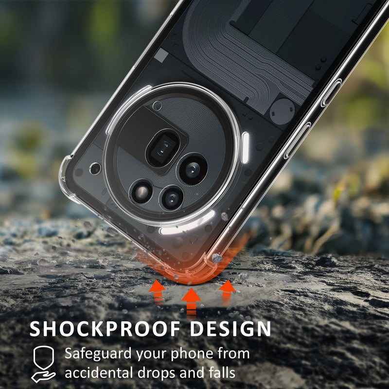 kalibri Case compatible with Nothing Phone 3a Pro - Phone Cover with 2x Glass Screen Protector - Phone Case