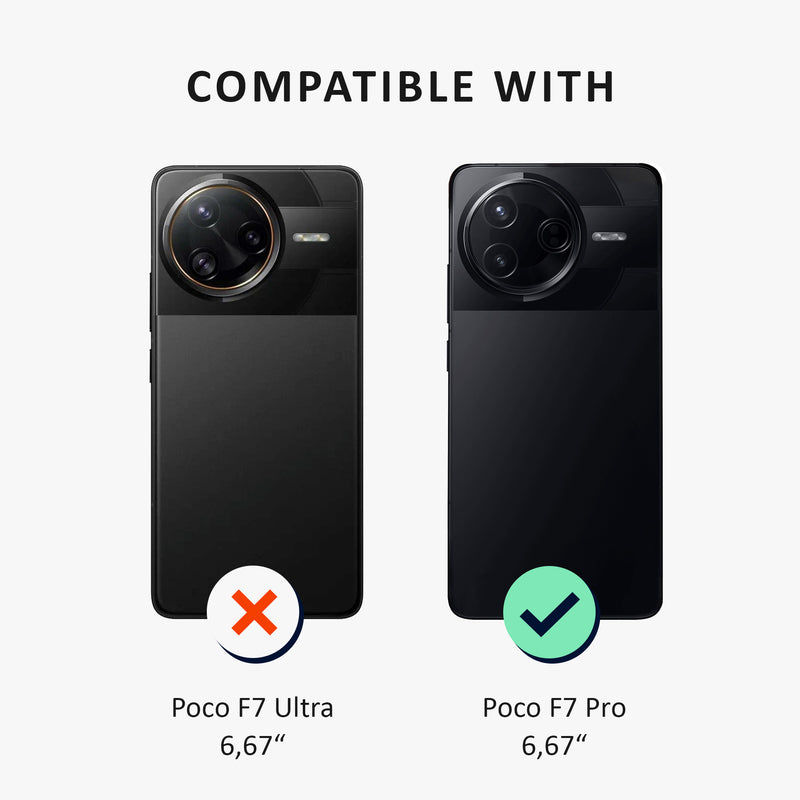 kalibri Case compatible with Xiaomi Poco F7 Pro - Phone Cover with 2x Glass Screen Protector - Protective Case