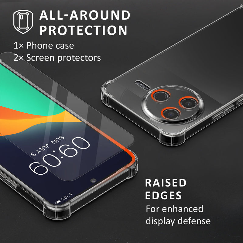 kalibri Case compatible with Xiaomi Poco F7 Pro - Phone Cover with 2x Glass Screen Protector - Protective Case
