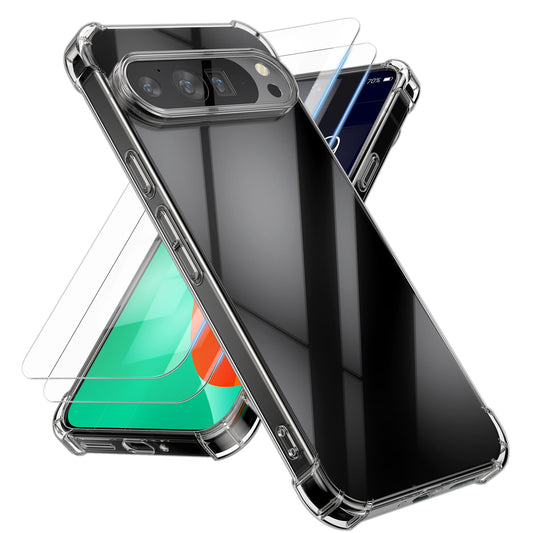 kalibri Case compatible with Google Pixel 10 Pro XL Case - Phone Cover with 2x Screen Protector - Cover Phone Case