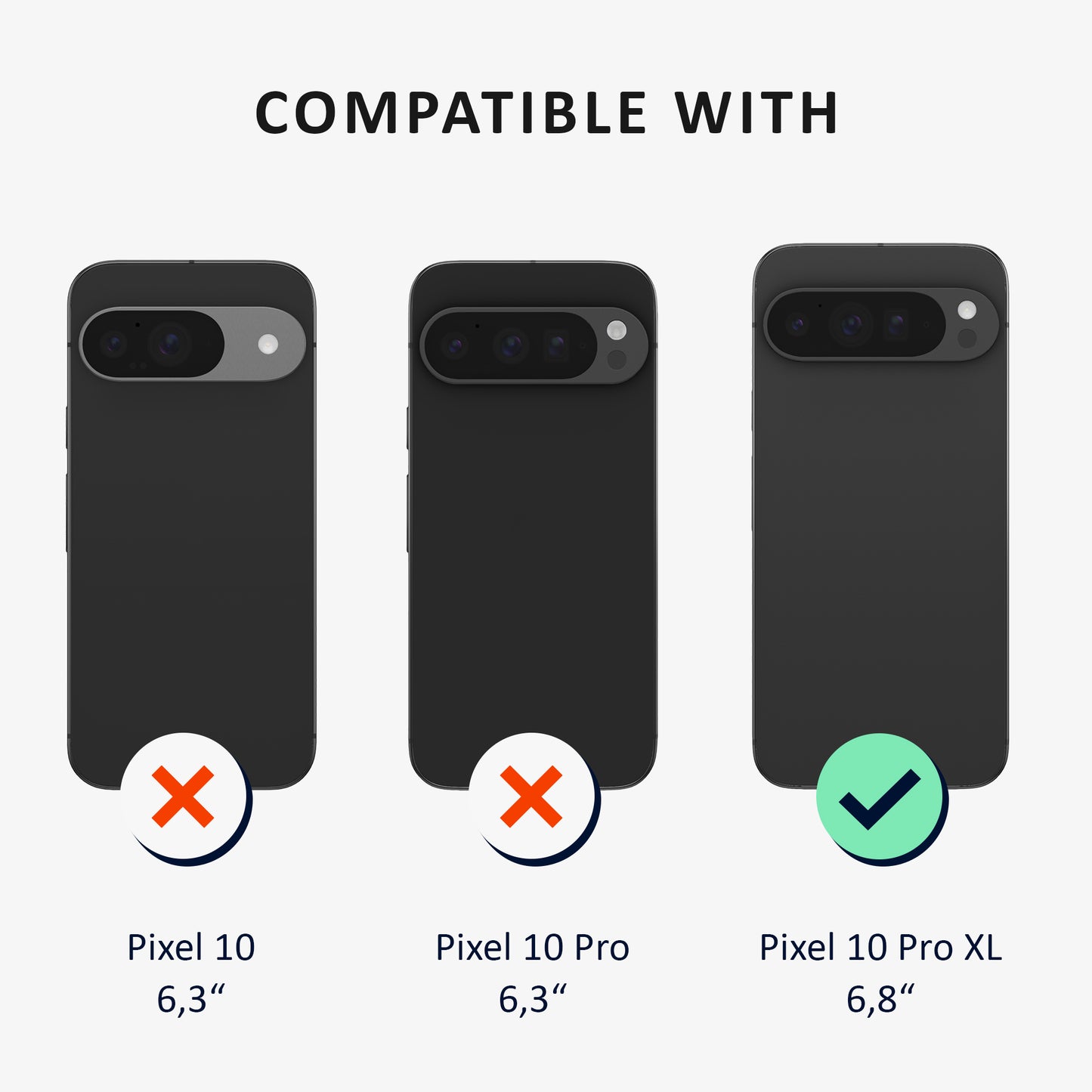 kalibri Case compatible with Google Pixel 10 Pro XL Case - Phone Cover with 2x Screen Protector - Cover Phone Case