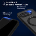 kalibri Protective Case with Ring Holder Compatible with Google Pixel 9a Case - Kickstand 360° Ring Hard Case Compatible with MagSafe