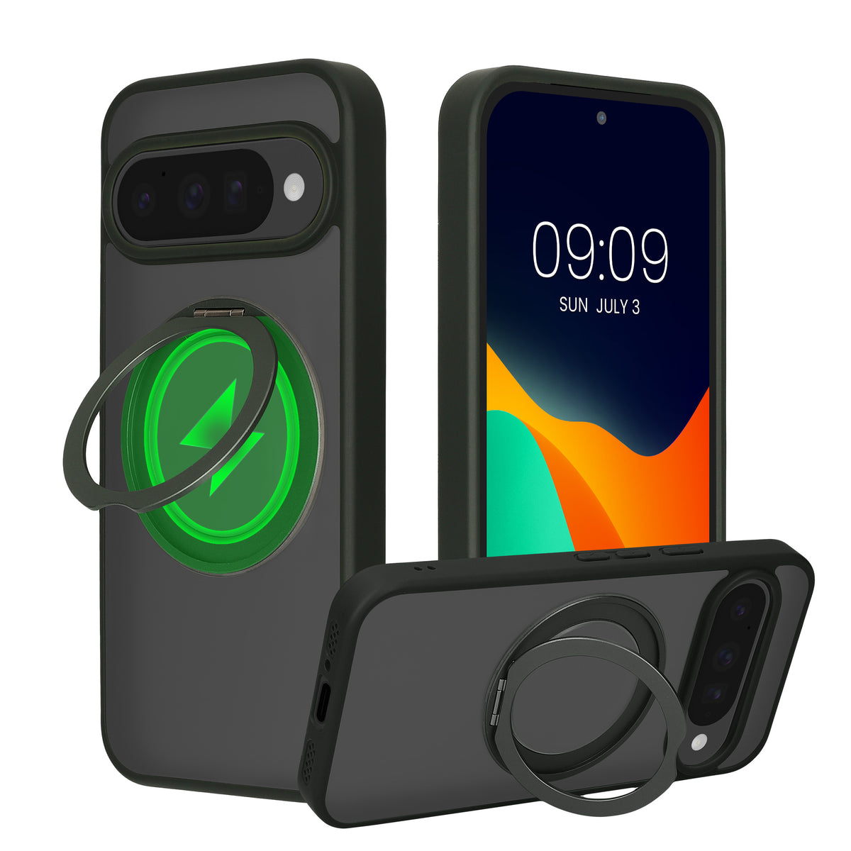 kalibri Protective Case with Stand Ring Holder Compatible with Google Pixel 10 / Pixel 10 Pro Case - Kickstand 360° Ring Hard Case Compatible with MagSafe