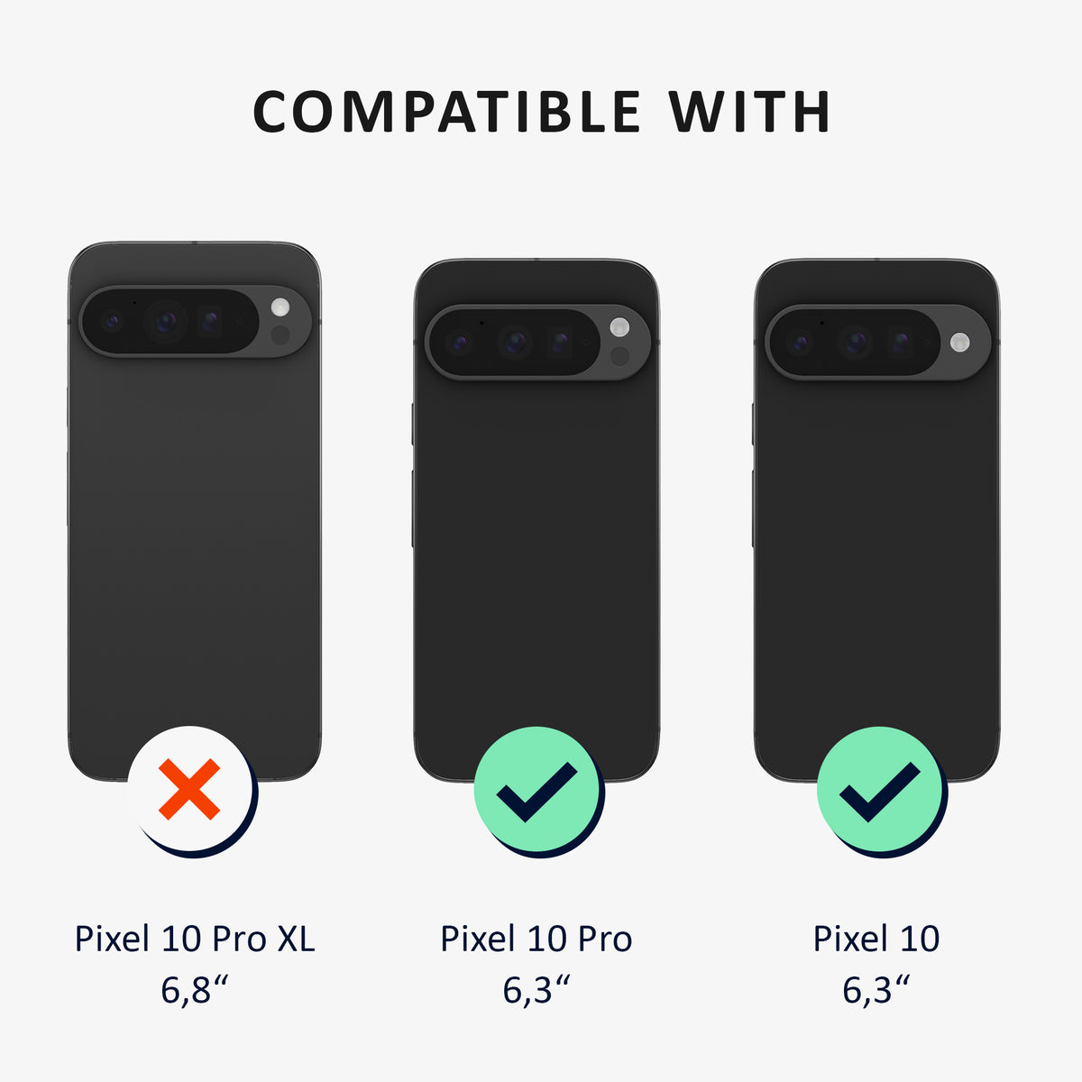 kalibri Protective Case with Stand Ring Holder Compatible with Google Pixel 10 / Pixel 10 Pro Case - Kickstand 360° Ring Hard Case Compatible with MagSafe