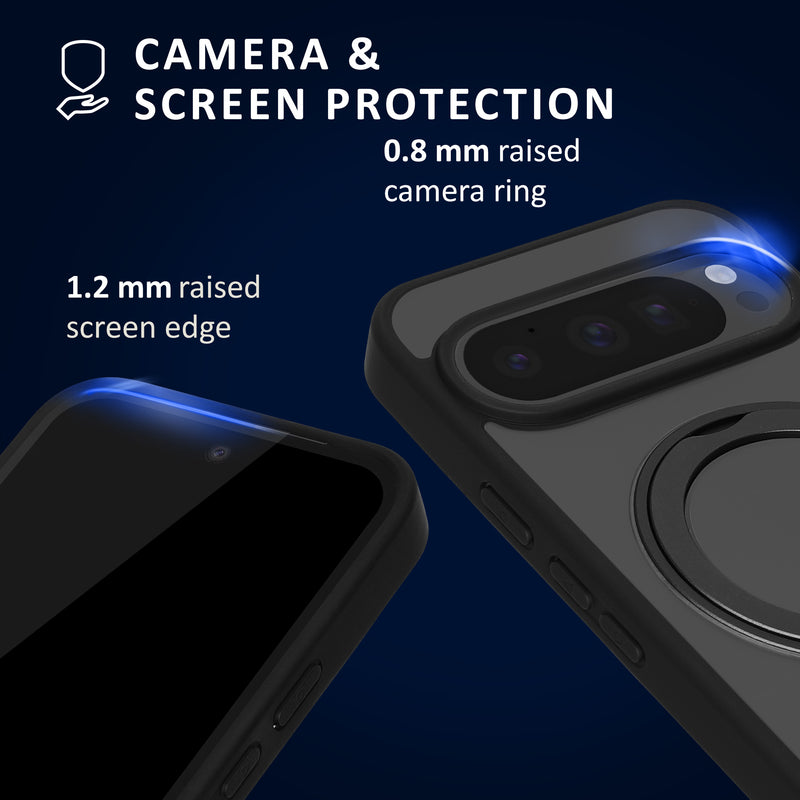 kalibri Protective Case with Ring Holder Compatible with Google Pixel 10 Pro XL Case - Kickstand 360° Ring Hardcase Compatible with MagSafe