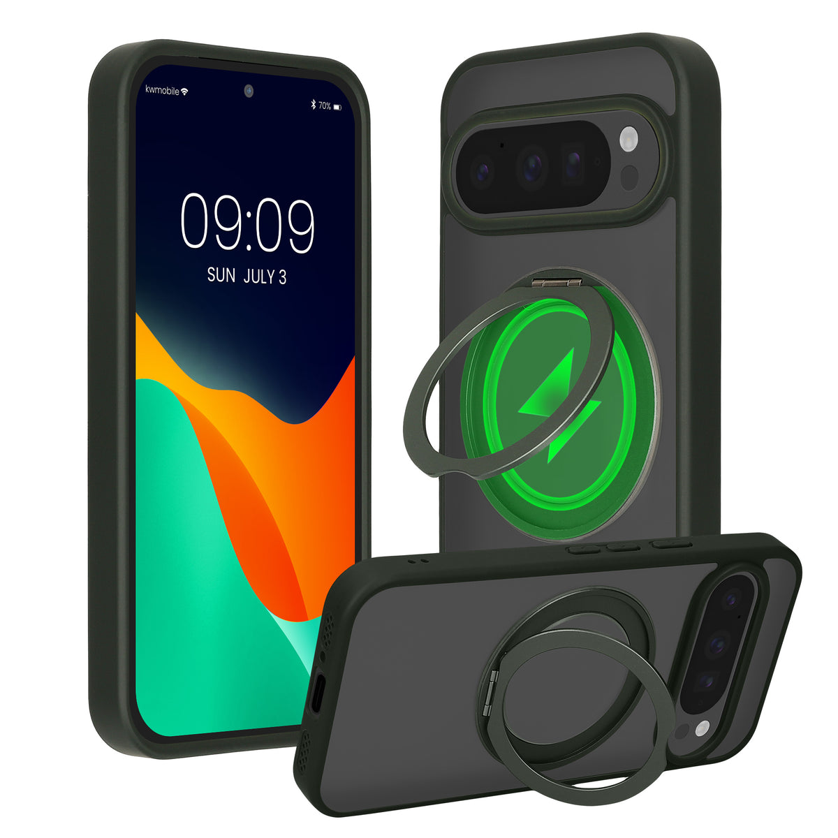 kalibri Protective Case with Ring Holder Compatible with Google Pixel 10 Pro XL Case - Kickstand 360° Ring Hardcase Compatible with MagSafe