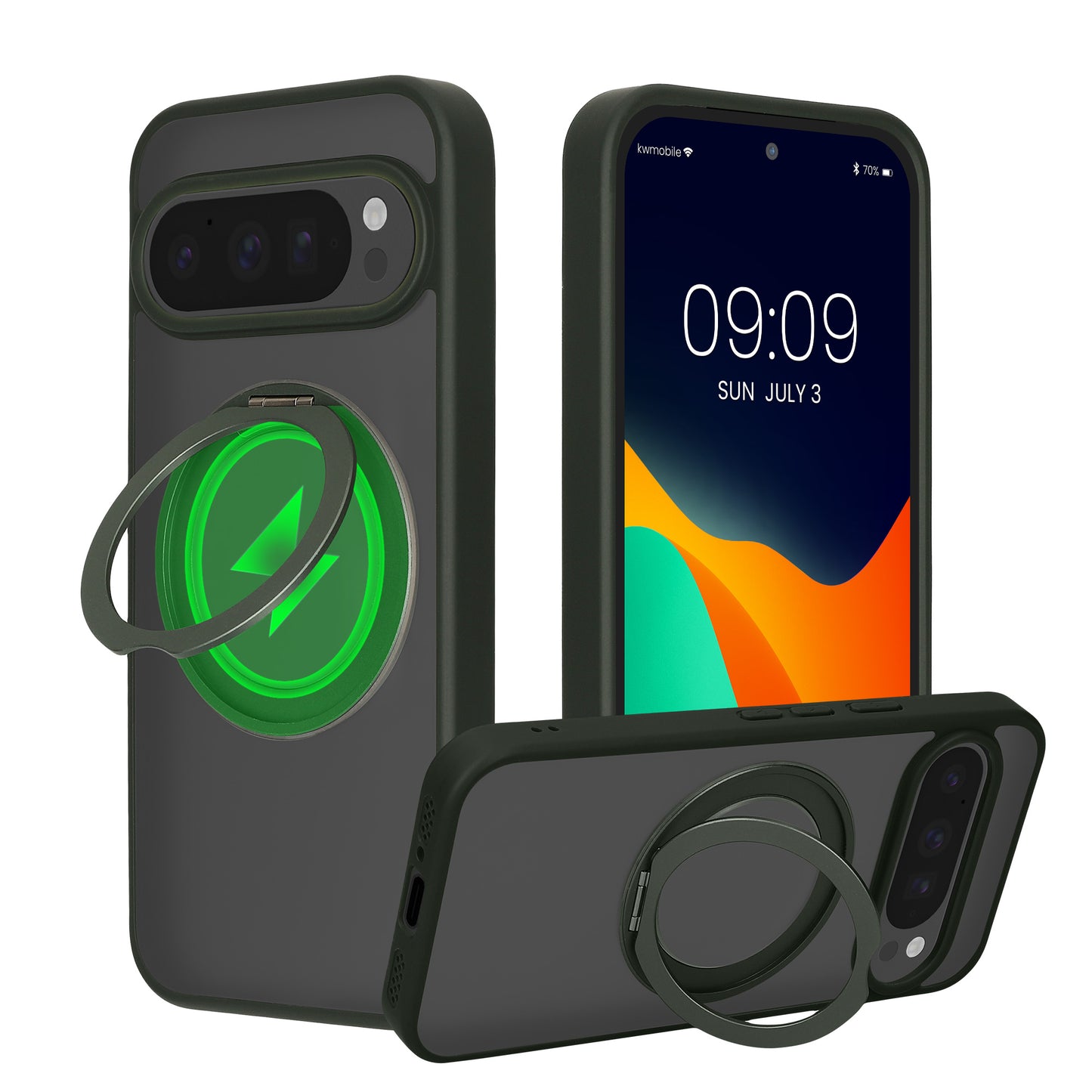 kalibri Protective Case with Ring Holder Compatible with Google Pixel 10 Pro XL Case - Kickstand 360° Ring Hardcase Compatible with MagSafe