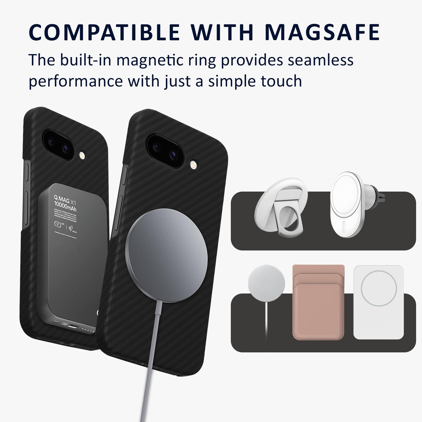 kalibri Case for Google Pixel 9a Case - Phone Protective Cover - Cover Case Mobile Phone Cover - MagSafe Compatible