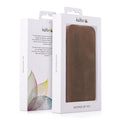kalibri Flip Hülle Ultra Slim kompatibel mit Apple iPhone 17 - Leder Case Schutzhülle Tasche in Braun Braun