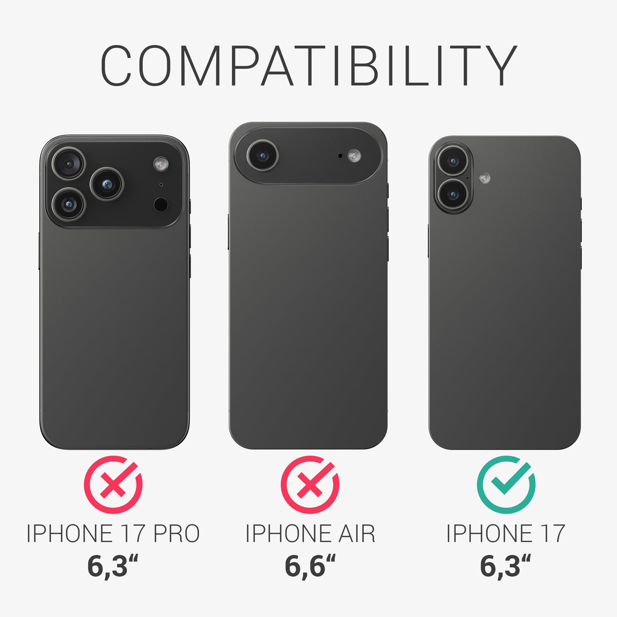 kalibri Flip Hülle Ultra Slim kompatibel mit Apple iPhone 17 - Leder Case Schutzhülle Tasche in Braun Braun