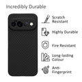 kalibri Schutzhülle kompatibel mit Google Pixel 11 Pro - Hülle Aramid - Handy Cover Case Handyhülle Schwarz matt