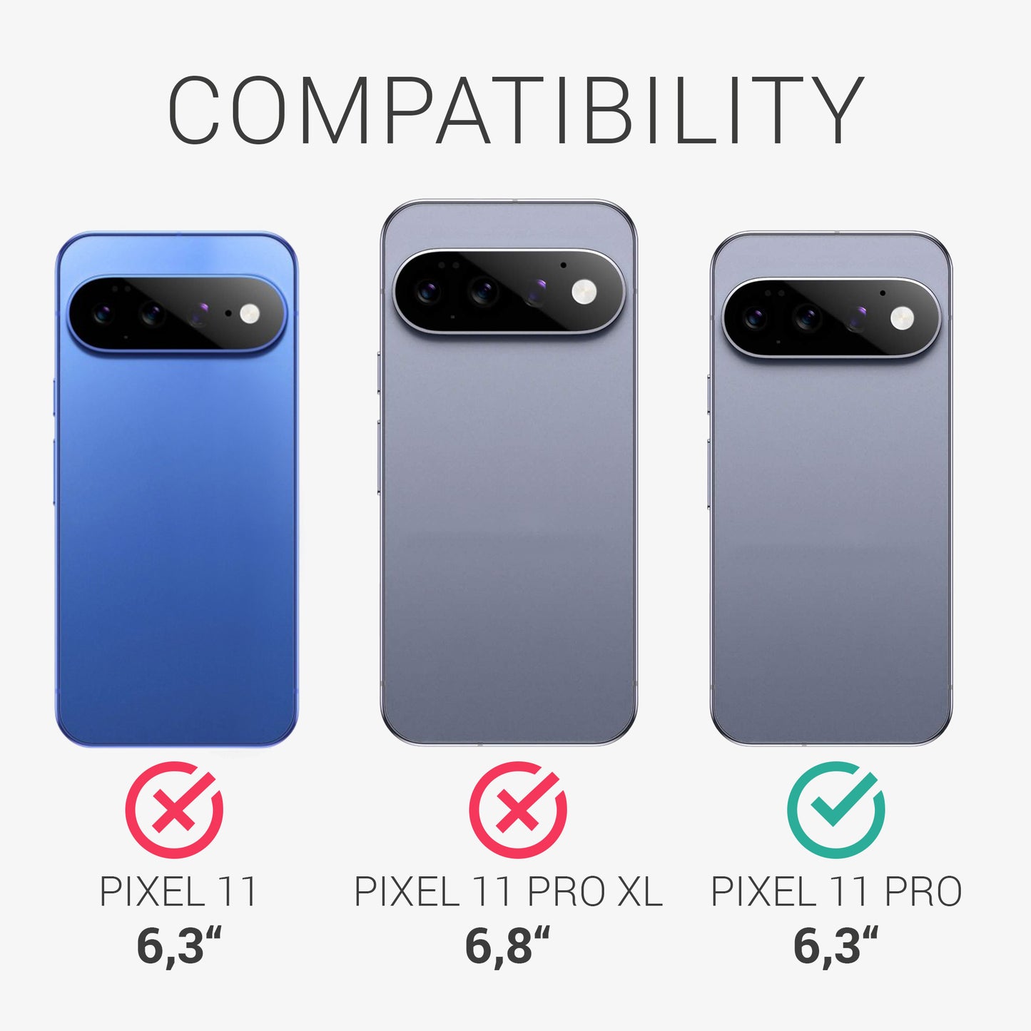 kalibri Schutzhülle kompatibel mit Google Pixel 11 Pro - Hülle Aramid - Handy Cover Case Handyhülle Schwarz matt