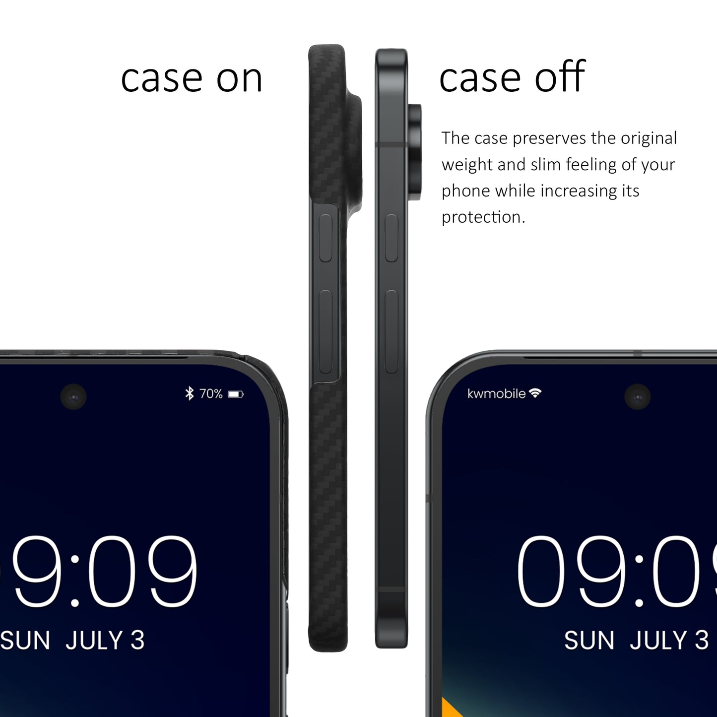 kalibri Schutzhülle kompatibel mit Google Pixel 11 Pro - Hülle Aramid - Handy Cover Case Handyhülle Schwarz matt