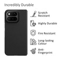 kalibri Schutzhülle kompatibel mit Google Pixel 11 Pro Fold - Hülle Aramid - Handy Cover Case Handyhülle Schwarz matt