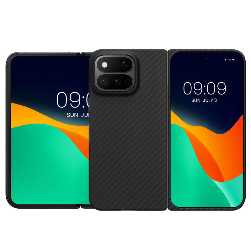 kalibri Schutzhülle kompatibel mit Google Pixel 11 Pro Fold - Hülle Aramid - Handy Cover Case Handyhülle Schwarz matt