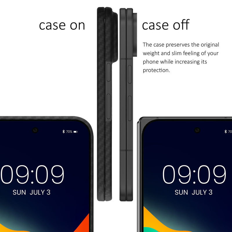 kalibri Schutzhülle kompatibel mit Google Pixel 11 Pro Fold - Hülle Aramid - Handy Cover Case Handyhülle Schwarz matt
