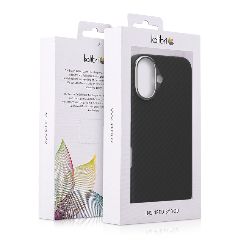 kalibri Schutzhülle kompatibel mit Apple iPhone 17 - Hülle Aramid Schwarz matt
