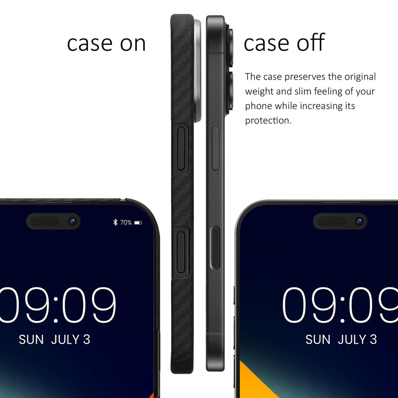 kalibri Schutzhülle kompatibel mit Apple iPhone 17 - Hülle Aramid Schwarz matt