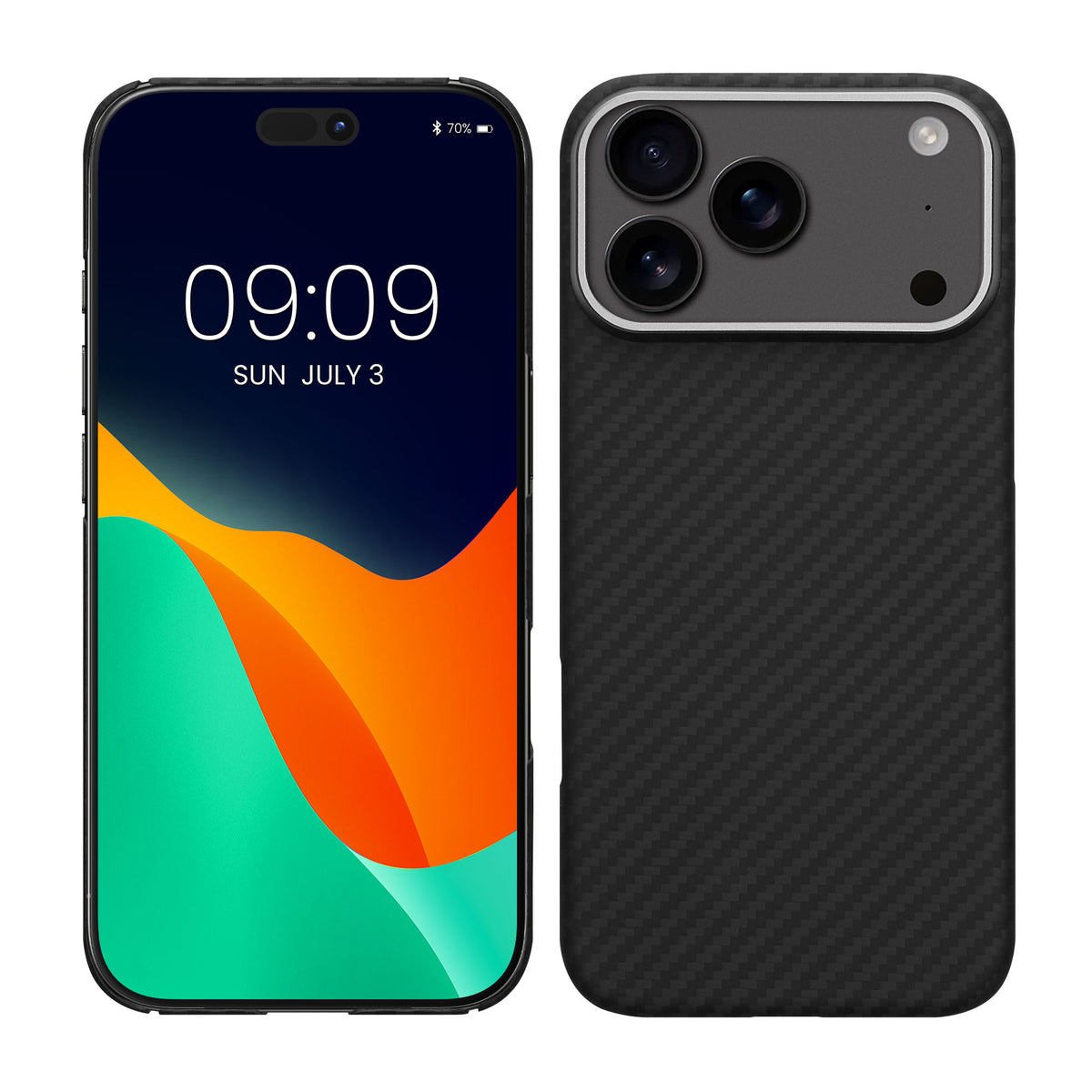 kalibri Schutzhülle kompatibel mit Apple iPhone 17 Pro Max - Hülle Aramid Schwarz matt
