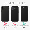 kalibri Flip Hülle Ultra Slim kompatibel mit Apple iPhone 17e / iPhone 16e - Leder Case Schutzhülle Tasche in Schwarz Schwarz