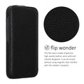 kalibri Flip Hülle Ultra Slim kompatibel mit Apple iPhone 17e / iPhone 16e - Leder Case Schutzhülle Tasche in Schwarz Schwarz