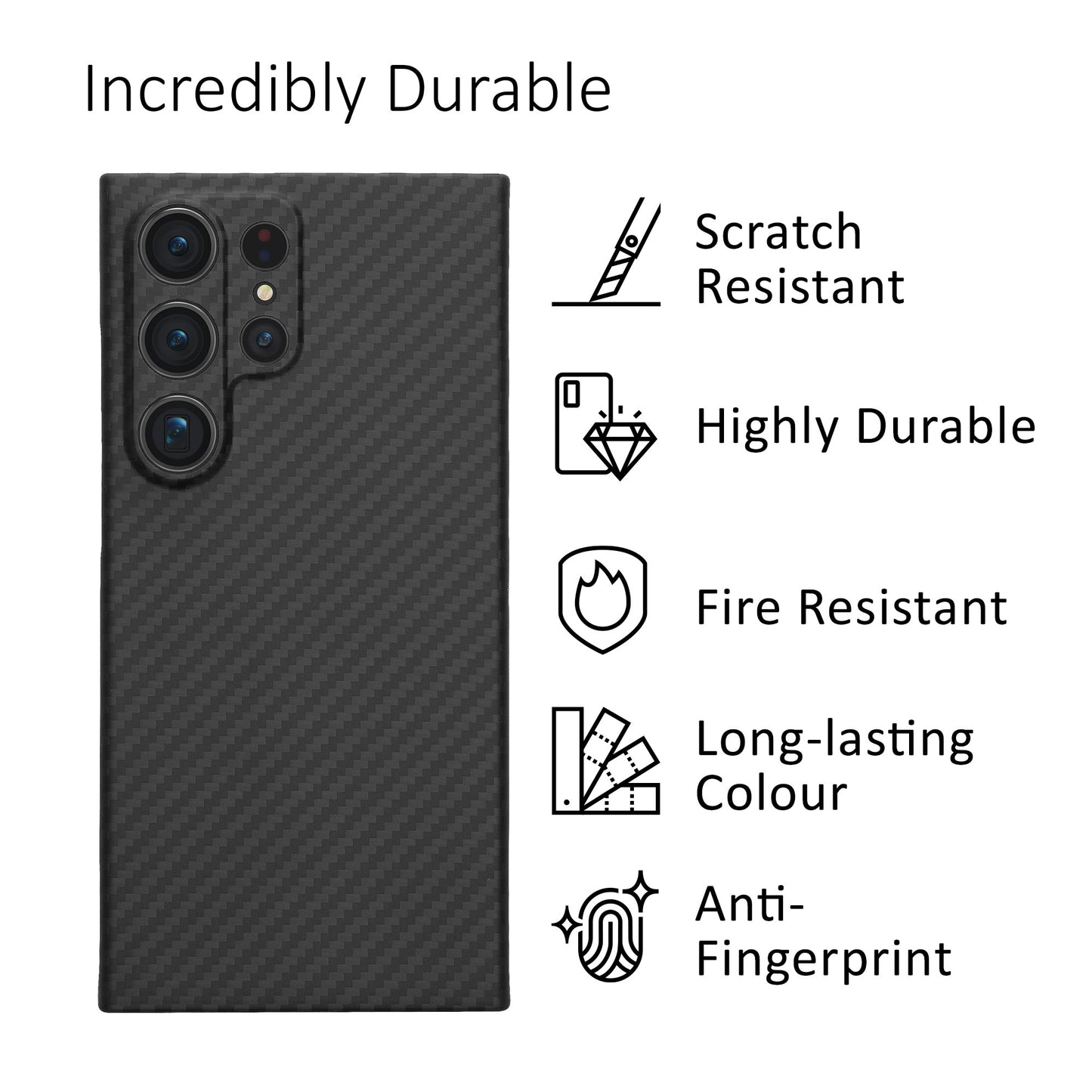 kalibri Protective Case Compatible with Samsung Galaxy S24 Ultra - Phone Cover Case