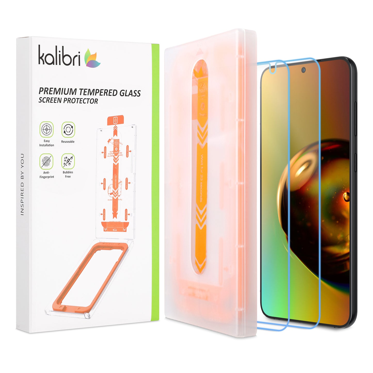 kalibri Panzer Schutz Glas Folie für Samsung Galaxy S24 Plus Glas Schutzfolie Set Full Display Screen Protector Handy Schutzglas kratzfest mit Installationshilfe