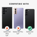 kalibri Case compatible with Samsung Galaxy S22 - Phone Cover with 2x Glass Screen Protector - Phone Case